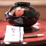 美山荘 - うどアラレ揚げ、ジャガイモにウドの薫り付けをした餡