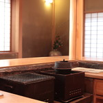 美山荘 - 店内カウンター
