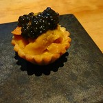 明道町中国菜 一星 - 自家製キャビアとウニのエッグタルト