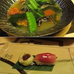 ぬくもりの宿 ふる川 - 野菜寿司・中皿