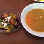 ムラート - ケバブセットのサラダとスープ