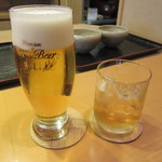 懐石料理 はし本 - 生ビール　700円+Tax　＆　梅酒ロック　650円+Tax
