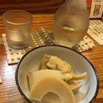 Shunsaichuubou tsurusuke - お通しは筍の煮物に蕗味噌でした