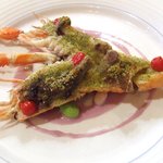 どうろくじん - アカザ海老のハーブパン粉焼き