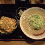 なん・なん亭 - ミニ玉子カツ丼＆ミニもやしラーメンのSセット1280円