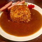 カレー倶楽部ルウ - ハムカツカレー 大盛