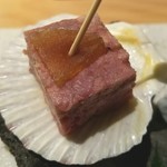 北新地 和牛割烹 穐山 - 牛肉のパテは、ワインにGOOD！