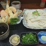 千舟屋 - 天ざるうどん (大盛)