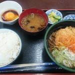 北鯖江パーキングエリア（下り線）フードコート - 玉子かけご飯・かき揚げそば