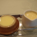 万惣フルーツパーラー - バターとアングレーズソース（ホットケーキ）