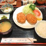とんかつ・串揚げ 冨岳 - とんかつ・串揚げ 冨岳　コロッケ定食