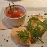 マザーエスタ - ランチのデザート　サクランボは秋山シェフの実家から送られてきたそうです