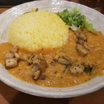 SPICY CURRY 魯珈 - トマトパプ～山うどのポリヤルを添えて～のライス大盛