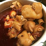 中国四川料理 錦水苑 - 豚足の豆板醤煮込み