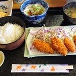 魚亭市松 - カキフライ定食700円込