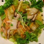 おぎ野 - 野菜餡掛けうどん。の麺抜き。酒のあてに