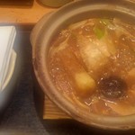 おぎ野 - 〆は、味噌煮込み。