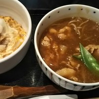 日本橋 やぶ久 - ミニカツ丼、ミニカレー南蛮そばセット 1,026円 ♪
