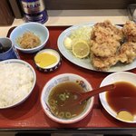 Fuku Riyuu - 鶏のから揚げ(6個)定食♪