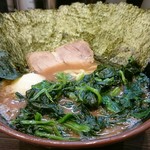 武道家 - 料理写真:のり味玉ラーメン、ほうれん草