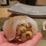 照寿司 - イカと雲丹との共演