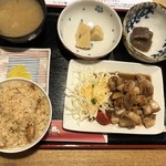 鳥善 - 赤鶏のガーリック焼き御膳