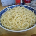 麺 まる井 - 肉入り、大盛り、あつもり。1250円。