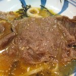 手造りうどん 楽々 - 和牛肉はめっちゃでっかい