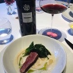 レフェルヴェソンス - 七谷鴨のロースともも海老芋と白子のスープ