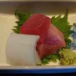 しらに田 - ヤリイカとキハダマグロ