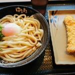 はなまるうどん - 温玉ぶっかけ(中)といか天