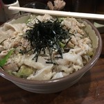 Dontatsudomburinotatsujin - 塩しょうが豚丼 600円 + 鉄人(肉2倍) 160円