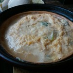 湯葉丼 直吉 - 「湯葉丼＋湯葉刺しセット」の湯葉鍋