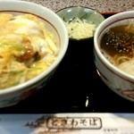 ときわそば - ミニカツ丼とミニそば