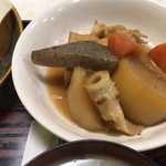 ふる里 - 大根煮付　目玉焼き定食1