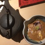 銀座うち山 - 途中からほうじ茶をかけていただきます