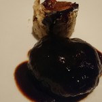 洋食 泉 - ビーフハンバーグとさつまいもの付け合わせ