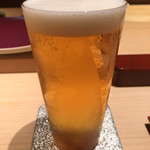 Kagurazaka Sushi Rin - 昼呑みのビールは美味い