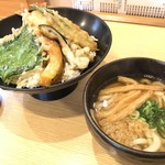 吾三路うどん - 天丼(ミニうどん付き) 850yen