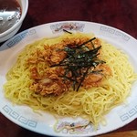 盛岡食堂 - 唐揚げつけそば中盛、つけタレはネギ抜き(780円)