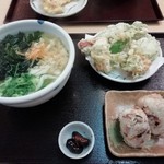 麺ごころ にし平 - わかめうどん・讃岐天天ぷら膳（８００円）