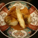 蓬左茶寮 - 揚物③:アワビの味噌カツ