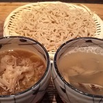 〆蕎麦 フクロウ - 冷蕎麦（一合）＋出汁カレー＋塩あさり