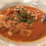 bistro アナログ舎 - トリッパとひよこ豆のトマト煮込み ～少し八角をきかせてます～ 750円。