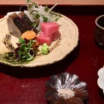 二条城ふる田 - トロ・鰹・雲丹のお刺身