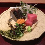 二条城ふる田 - トロ・鰹・雲丹のお刺身