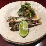 二条城ふる田 - 稚鮎の炭焼