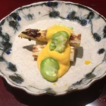 二条城ふる田 - ホワイトアスパラガスの黄身酢がけ