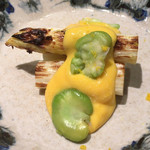 二条城ふる田 - ホワイトアスパラガスの黄身酢がけ