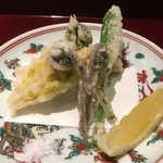 二条城ふる田 - 山菜の天ぷら